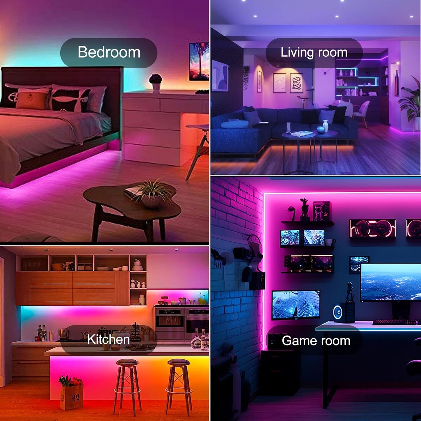 World Cup Room Setup LED Strips — 200FT Color-Changing with App & Remote Control