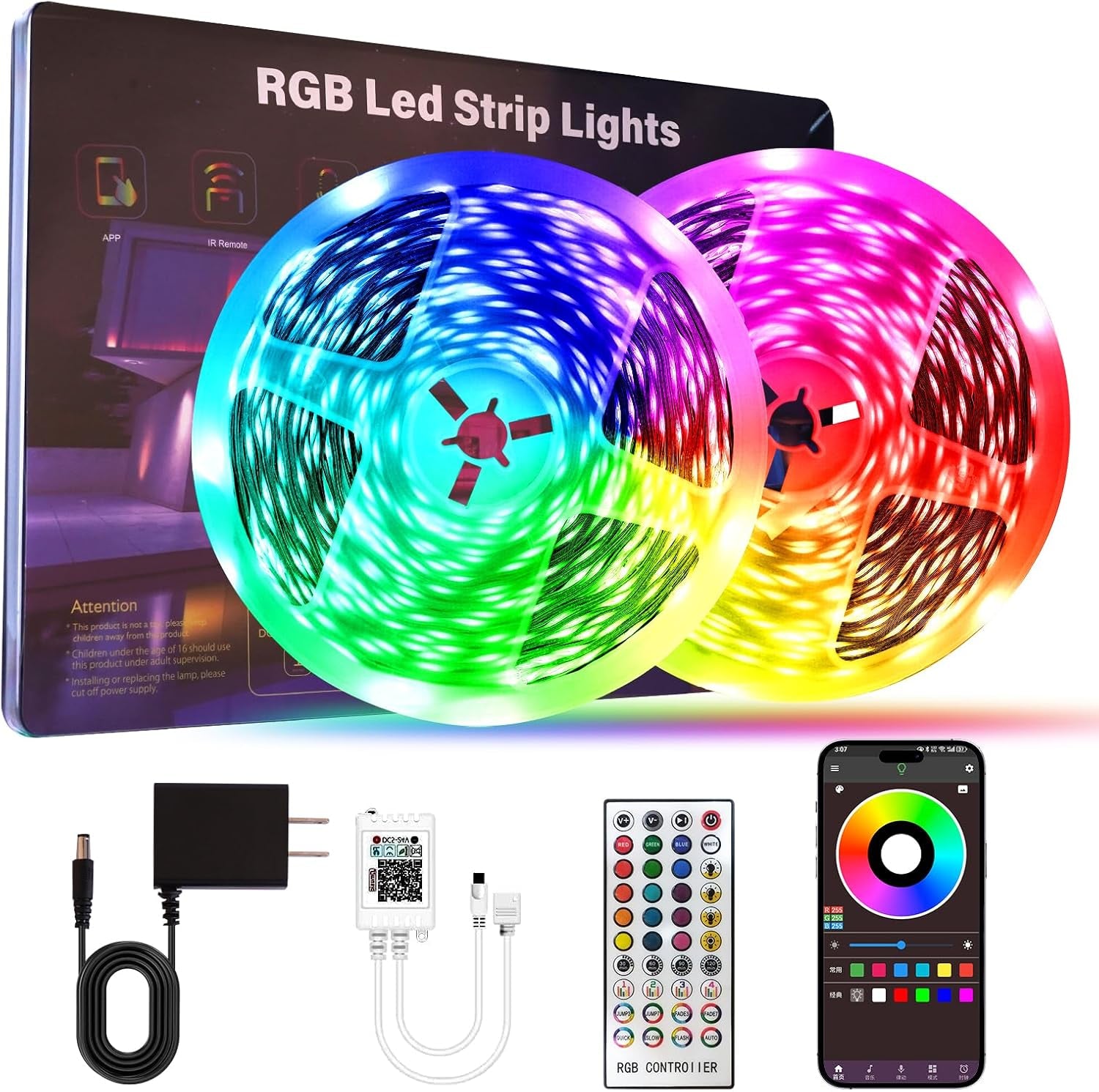 World Cup Room Setup LED Strips — 200FT Color-Changing with App & Remote Control