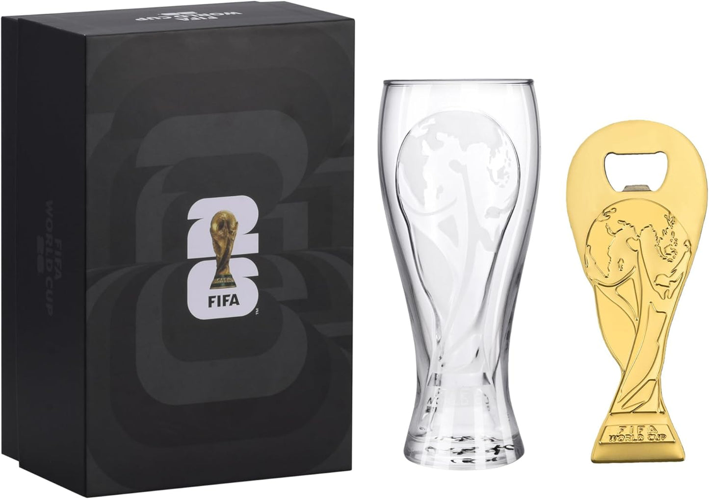 FIFA World Cup 2026 Official Gift Set — Beer Mug + Trophy Bottle Opener