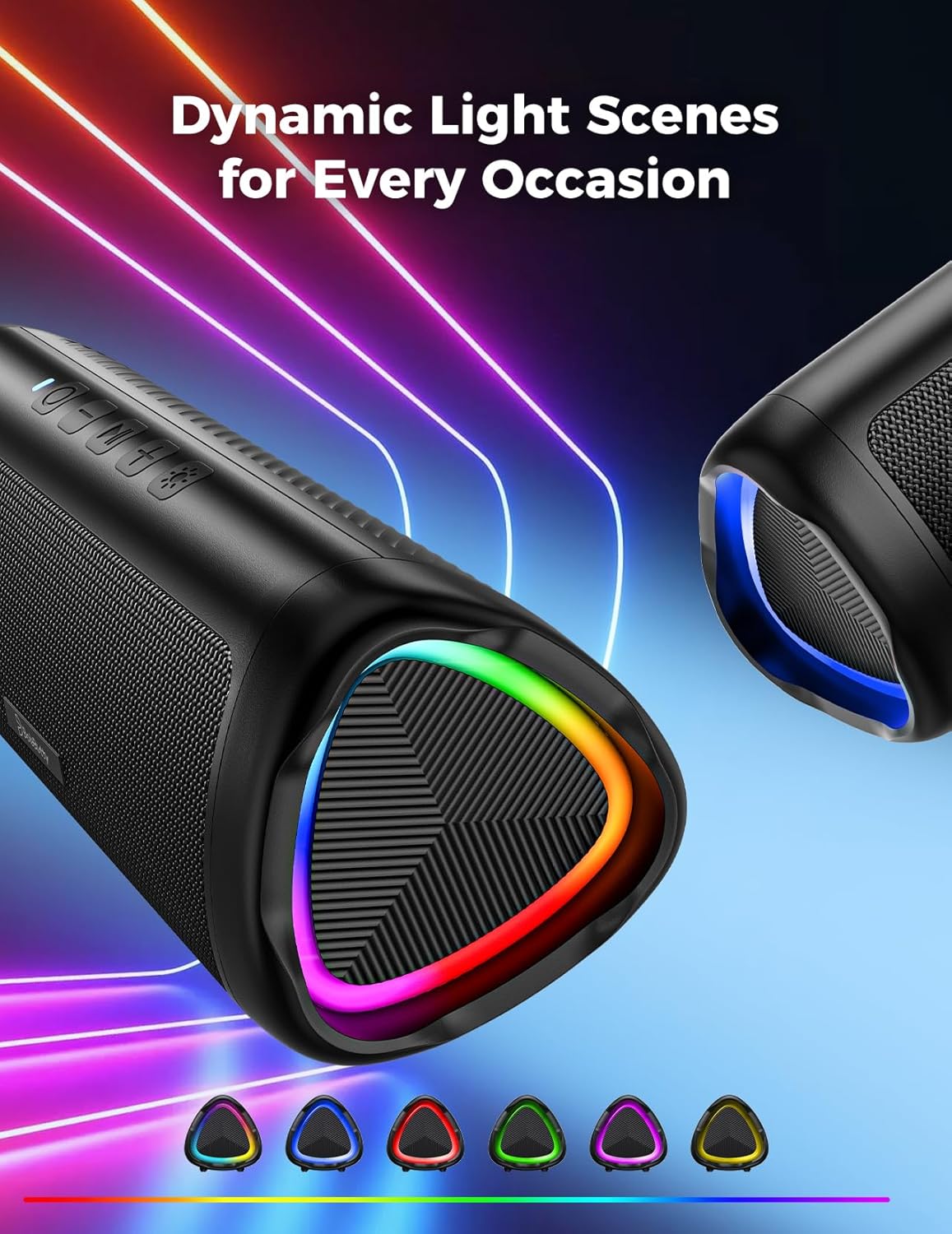 World Cup Party Speaker — 20H Waterproof Bluetooth with Light Show & TWS Pairing