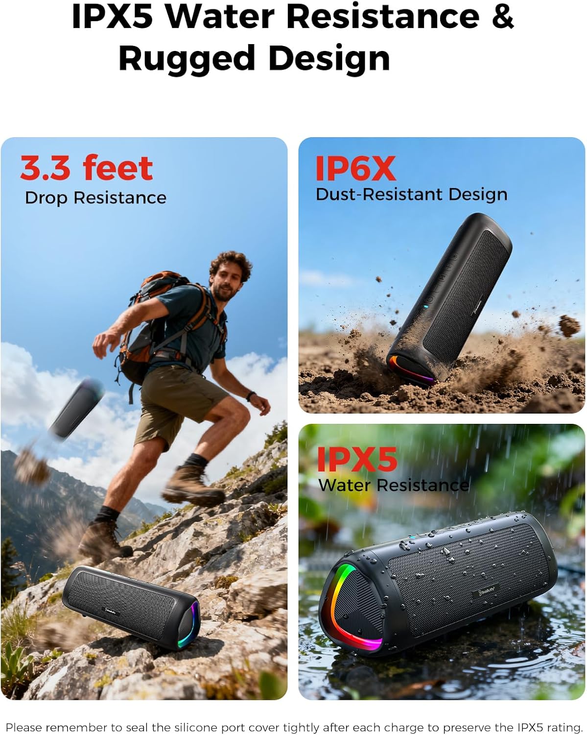 World Cup Party Speaker — 20H Waterproof Bluetooth with Light Show & TWS Pairing