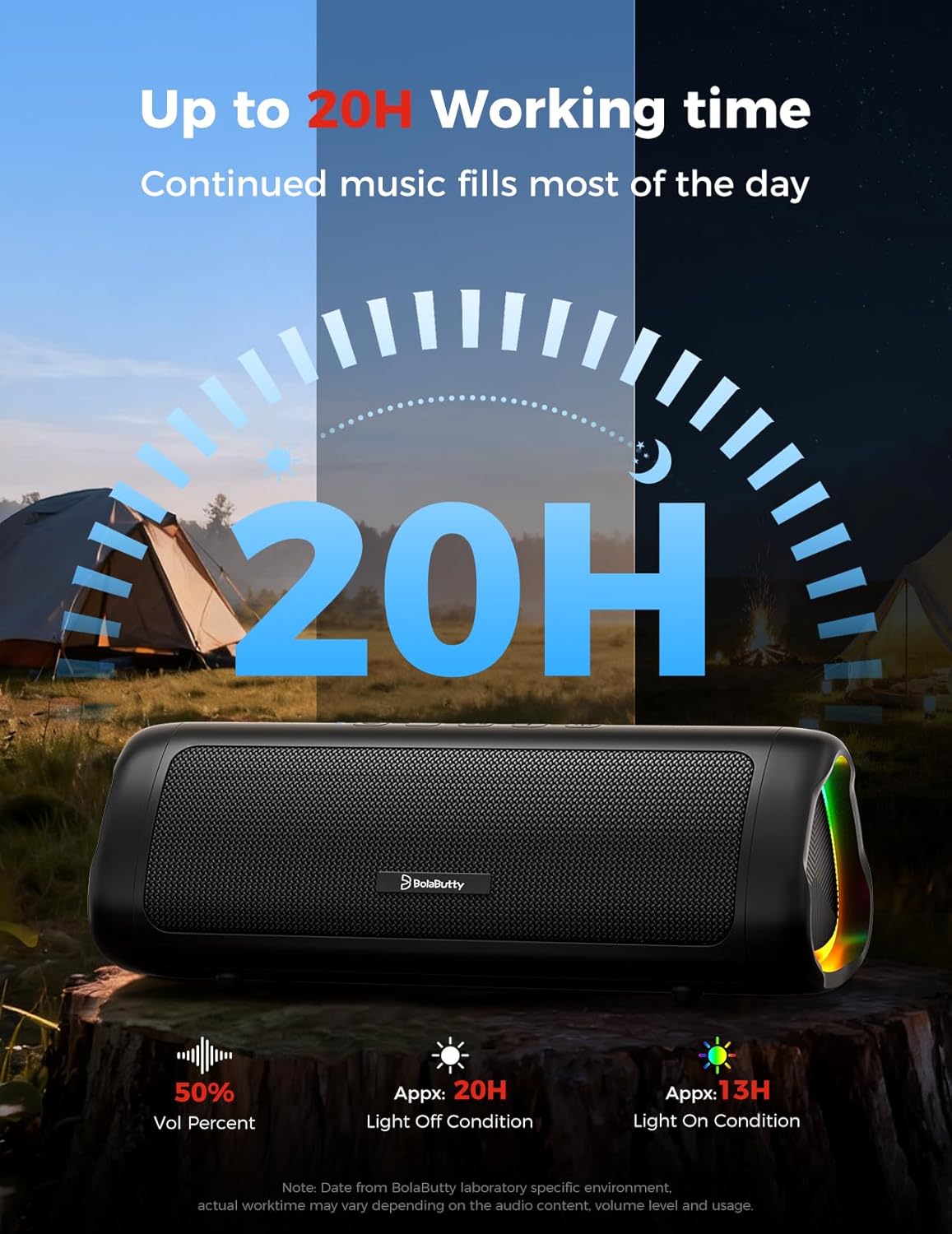 World Cup Party Speaker — 20H Waterproof Bluetooth with Light Show & TWS Pairing