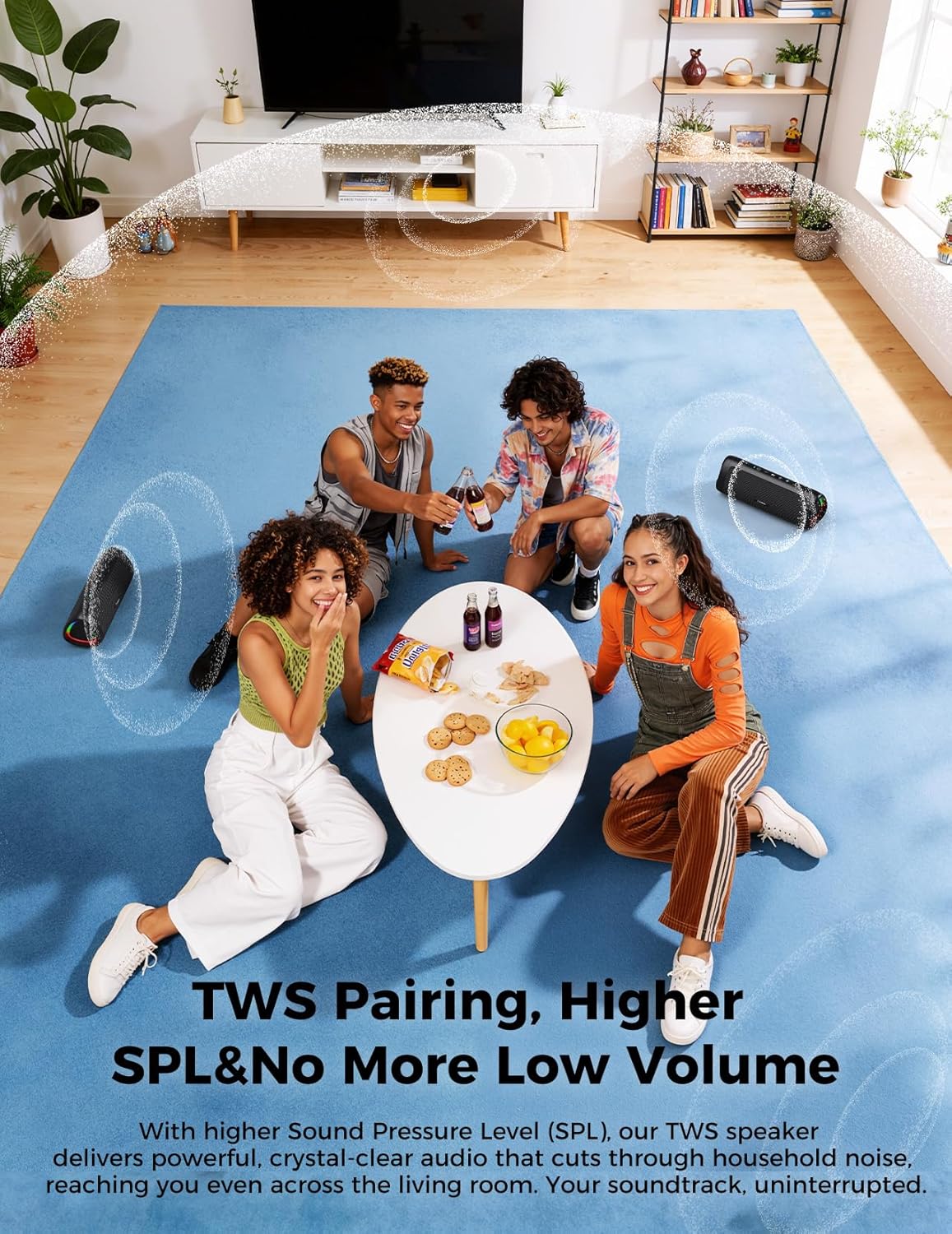 World Cup Party Speaker — 20H Waterproof Bluetooth with Light Show & TWS Pairing