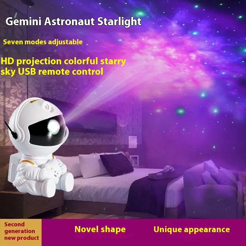USB Powered Aurora Night Light with Starry Sky Projection for Bedroom, Gaming Room & Desk Setup