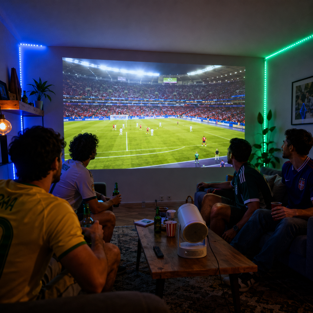 World Cup Watch Party Projector — 4K Mini Projector with WiFi 6 & Bluetooth