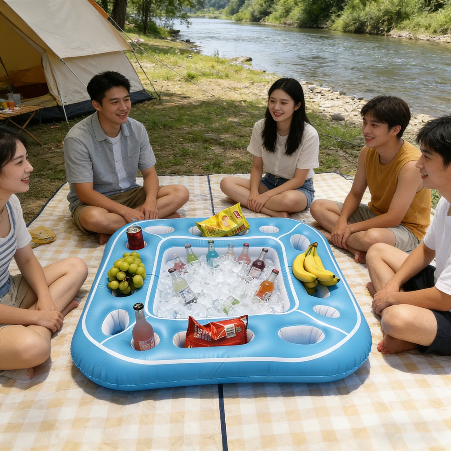 World Cup Pool Party Drink Tray — Floating Beverage Holder